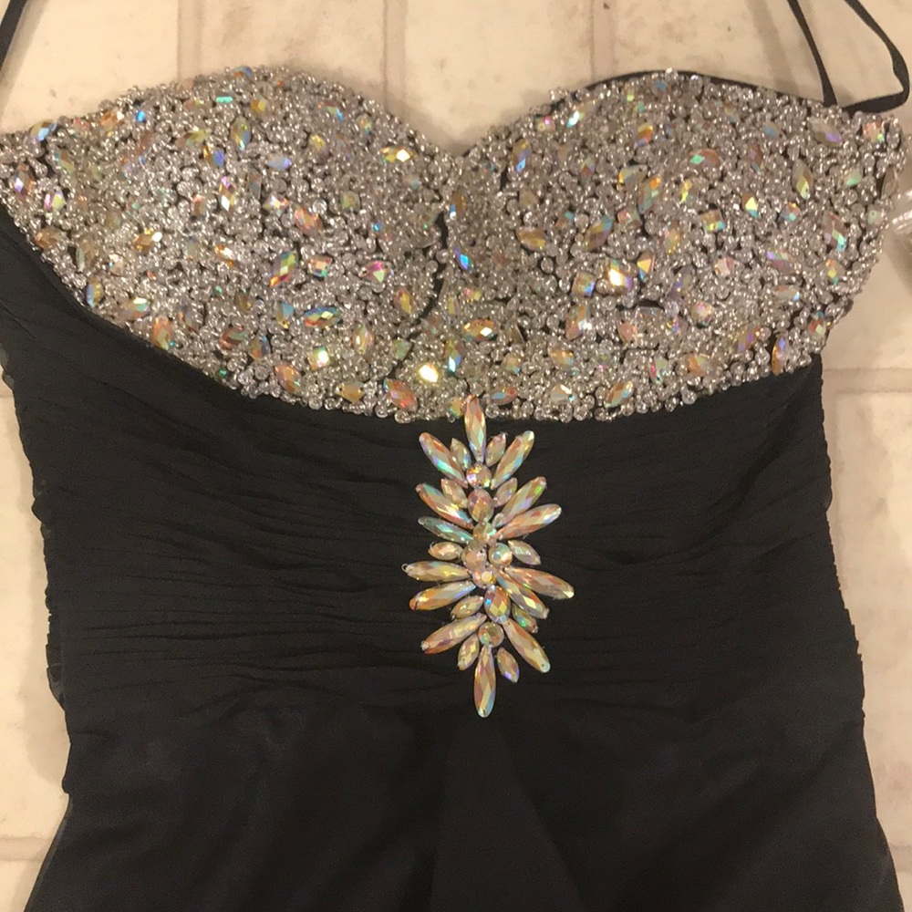 Black strapless gown- NWT